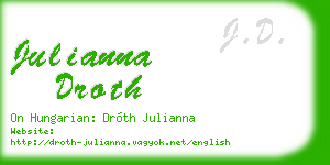 julianna droth business card